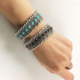 Bangle klassieke antieke zilveren armband voor dames elastische kralen strass Regelbanden Party Fashion Accessoire sieraden