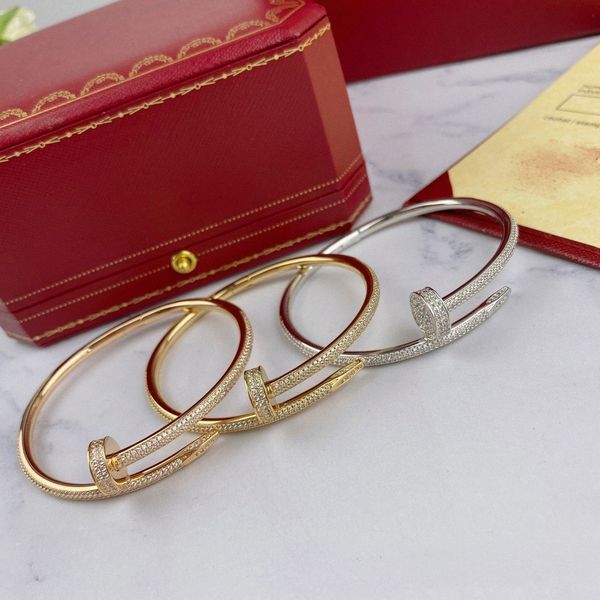 Bangle Classic bracelet bracelets designer or rose 18 carats diamants taille brillant bracelets pour femmes hommes LOVE bracelet Ors jaunes
