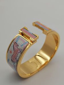 Bangle Classic Designer H -serie Charm Bracelets Pattern Trend uitgehold letters Sier Rose Gold Bracelet Men Women Bangl