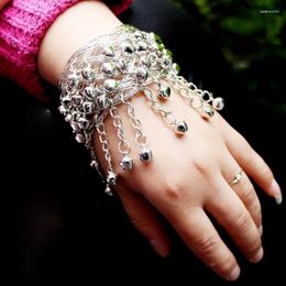 Bracelet classique de Style ethnique Miao, cloche ouverte, vêtements de spectacle de danse, anneau de bras, accessoires bijoux
