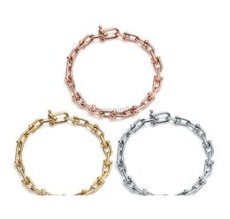 Bracelet classique créateur de mode bijoux de luxe or rose or argent dames bracelet de verrouillage en forme de U G2209088590116