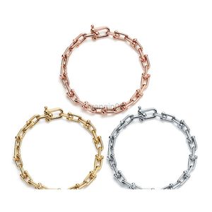 Bracelet classique créateur de mode bijoux de créateur de luxe or or rose argent dames en forme de U Bracelet de verrouillage G220908