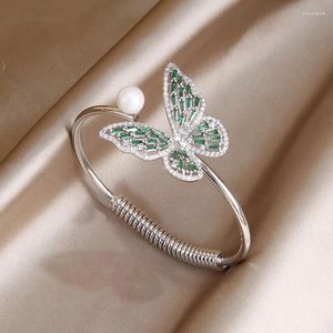 Bangle Classic Luxury Crystal papillon Bracles réglables pour femmes Bijoux de mode Bijoux Zirconia Bracelets accessoires