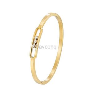 Bracelet classique glissable 3 bracelet en zircon pour les femmes cadeaux de mariage cadeau en acier inoxydable de haute qualité bracelet bracelet bijoux en gros 240411