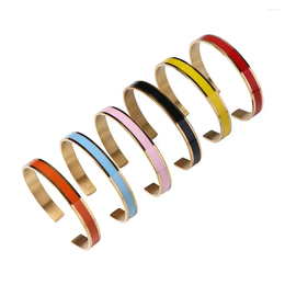 Bangle paar armbanden decoratie sieraden accessoires vrouwen cadeau eenvoudige pulseras kleurrijke emaille manchetarmbanden