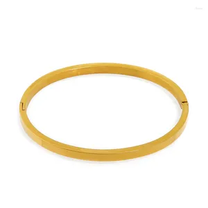 Bangle paar gouden roestvrijstalen armband voor dames heren cadeau sieraden ontwerp ovale armbanden