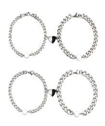 Bracelet aimant couple bracelet en acier inoxydable en acier inoxydable en train de bracelet attrayant pour les hommes et les femmes Valentin039day Gifts5372657