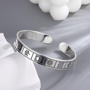 Bangle Creatieve Mahjong Overdracht Bracletes Verzilverd Sieraden Dertien Een Mus Heilige Hand Opening Armbanden TYB124