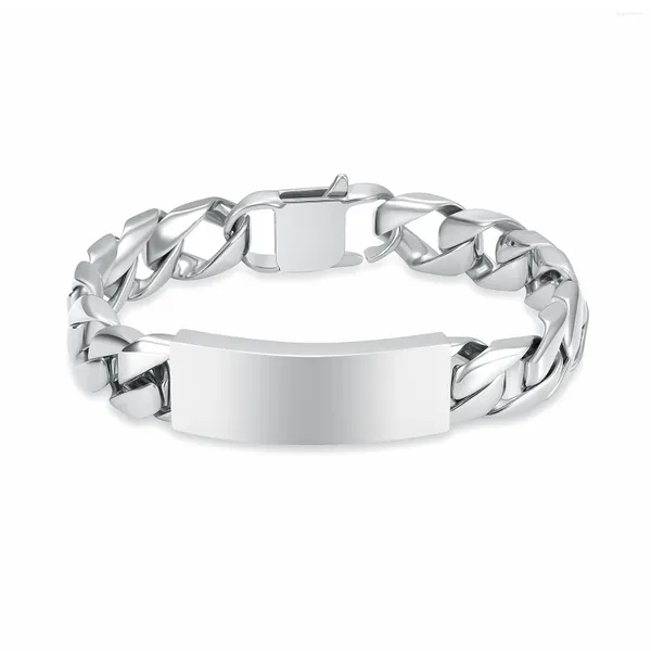 Bracelet de crémation pour hommes, en acier inoxydable, lien cubain, porte-cendres, bijoux commémoratifs