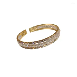 Bracelet Cristal Ouverture Bracelet Femme Abordable Luxe Mode Niche De Haute Qualité Avec Un Tempérament Unique