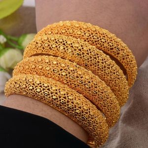 Bangle Cuff Dubai Gold Color Bangles For Women Girl Bracelets Prom Party Accessories Ramadan Gifts