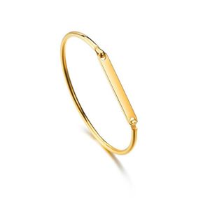 Bracelet personnalisé nom ID Bracelet bracelets mode couleur or acier inoxydable manchette bracelets pour femme bijoux bracelets 20212576