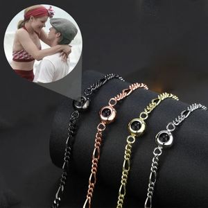 Bracelet personnalisé Po Projection Bracelet de luxe Couples bijoux pour femmes homme 2023 Simple romantique acier accessoires cadeaux 231023
