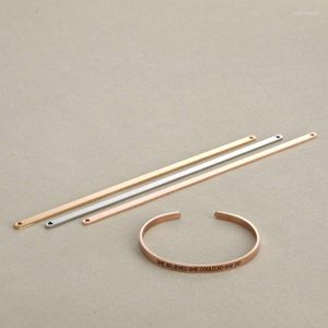 Bangle aangepaste armbanden 4 mm breedte graveren uw bericht of woorden manchet roestvrij staal rechte armbanden