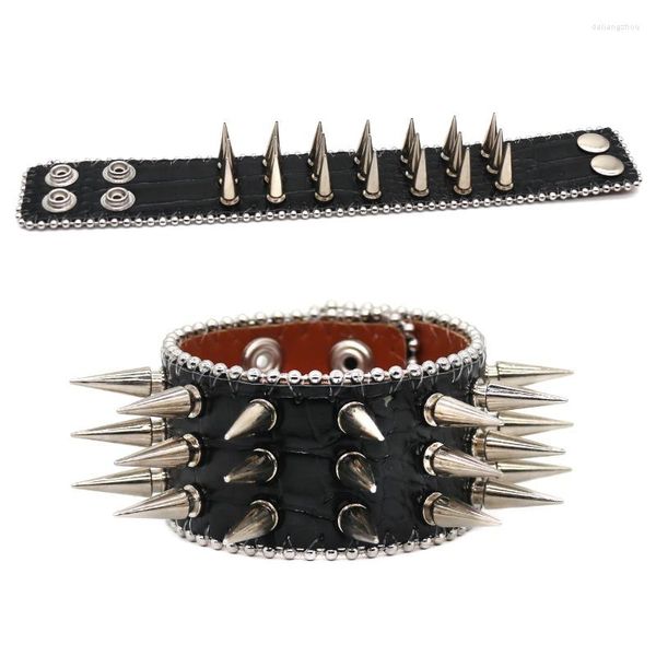 Bracelet Dark Rock Bracelets Punk Rivet Accessoires Bracelet Confortable Style Y2K Casual Shopping Tendance Assorti Ajustable Hommes