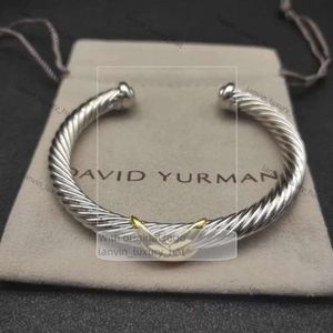 Bangle David Yurma x 10 mm armband voor vrouwen van hoge kwaliteit Station Cable Cross Collection Vintage Ethnic Loop Hoop Punk Jewelry Band 7DC