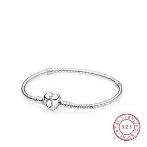 Bracelet Designer 925 Sterling Silver Heart Lock Bracelet Bijoux de mariage s pour les femmes 925 Original