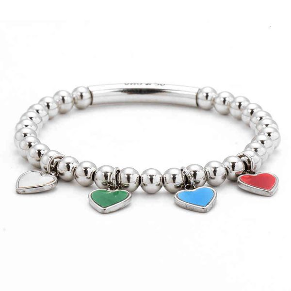 Bracelet Designer Hot Fashion Femmes Hommes Argent Couleur Or En Acier Inoxydable Clé Coeur Serrure À Clé Un 50 Corde Armure Perle Bracelet Bijoux Cadeau De Fête