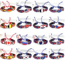 Bangle Designer World Country Bracelet Rusland Mexico Frankrijk Spanje Itali￫ Portugal National Bangles for Men Women Sieraden Gifts