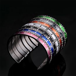 Bracelet Cadran Acier Compteur De Vitesse Bracelets Bracelets sommergibile Bracciale da sottomarino Manchette Bracelet Lunette Pulseiras Bijoux 230606