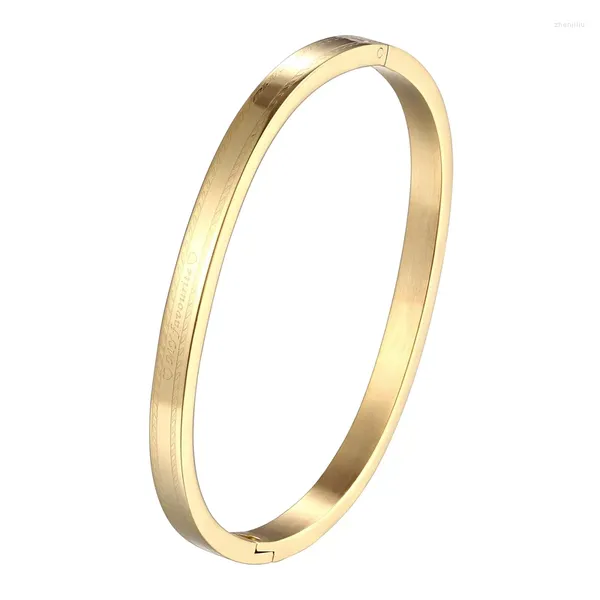 Diamètre de bracelet 5 cm et 5 .8 cm gravé mon parent-enfant préféré femme en acier inoxydable