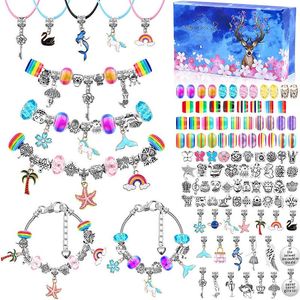 Bangle DIY Charms Armband Maken Set Spacer Kralen Hanger Accessoires voor Armband Ketting Sieraden Maken Creatieve Kinderen Geschenken Nieuw