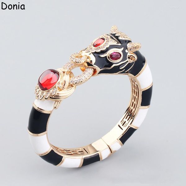 Bangle Donia Jewelry European and American Fashion Cow Cow Titanium Steel Micro-Inlaid Zircon Animal Luxury Bracelet