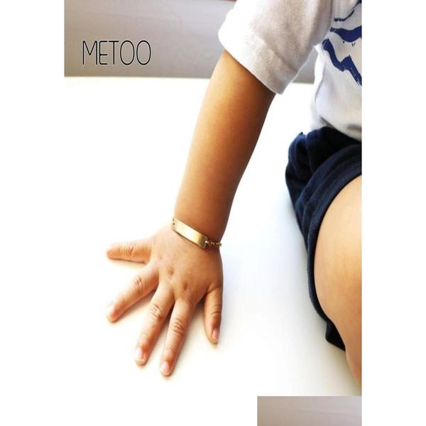 Brazalete Doremi Pulsera de oro Joyería para bebés Nombre personalizado Pulseras Charm Niño ID Inoxidable Niños Placa de identificación personalizada Brazaletes Joyería Brac Dht75