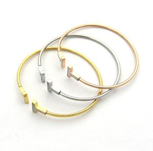 Bangle dubbele letter shell armband voor dames eenvoudige buigbare openingsarmband bedel armbanden ontwerper sieraden lu9686810
