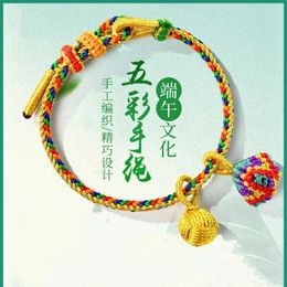 Bangle Dragon Boat Festival kleurrijk touw voor baby's kinderen en volwassenen handgemaakte doe -het -zelf geweven armband met draden 231215
