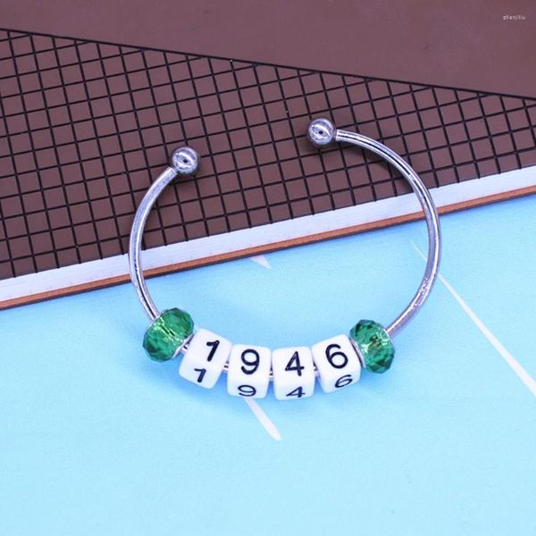 Bracelet livraison directe sororité grecque blanc Rose vert perles européennes les liens incorporés 1946 bracelets pour femmes