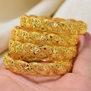 Bangle Dubai Arabische Bruiloft Sieraden Armband Armbanden Voor Vrouwen Meisje Gouden ArmbandenBangles Koperen Bal Manchet Bridal284u