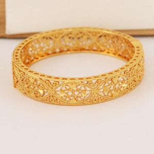 Brazalete Dubai oro africano pulsera mujer venta al por mayor diseñador aleación joyería boda lujo hawaiano JewelryBangle Inte22