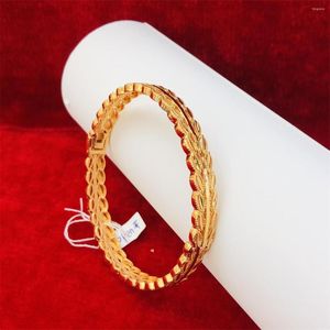 Brazalete elegante Dubai chapado en oro brazaletes de calidad pulsera para mujeres diseñador de lujo cobre africano vestido de novia nupcial joyería