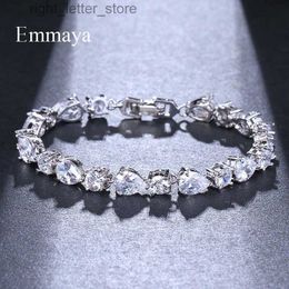 Bangle Emmaya Luxury AAA Zircon Element 3 Color Bracelet en cristal autrichien Love Gift Party Fashion Bijoux YQ240409