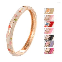 Bangle emailarmband voor vrouwelijke bloemenbangen bij de hand cloisonne dames armbanden Afrikaanse sieraden Dubai Boheemse vakantie