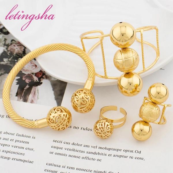 Brangle EST Perles avec anneau bijoux de mode Fashion Bracelet Bracelet luxe Dubai Gold Pladed Dames Exquis Jewelry Gift