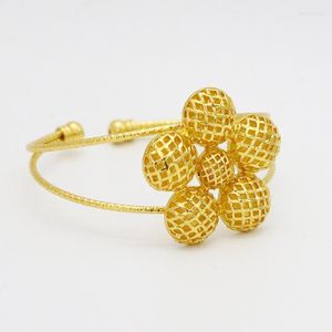 Bracelet éthiopien 24k Bracelet ensemble or afrique moyen-orient bijoux dubaï manchette dames filles fête de mariage cadeauxBangle Inte22