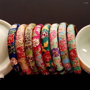 Bangle etnische klassieke geschenken voor vrouwen meisje cloisonne email Handicraft pioen accessoires Juwelier Bracelet Bangles