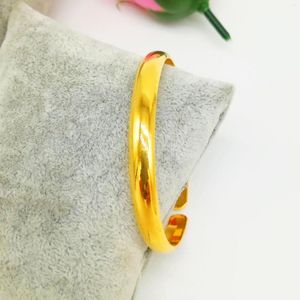 Bangle Prachtige Open Glanzende Armband Massief Messing Vergulde Brazalete Abierto Brillante