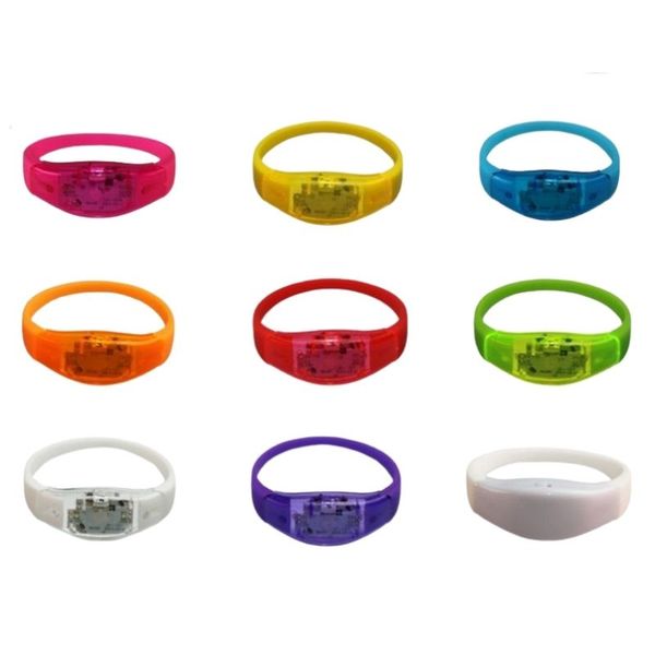 Bracelet Usine Personnalisé En Gros Charme Bracelets Bijoux Activé Contrôle Du Son Led Clignotant Bracelet Allumer Bracelet Club Pa Otf1M