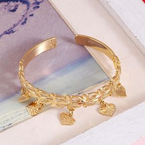 Brazalete de moda de Color dorado encantador para niños, niño, niña, pulsera para bebé, regalo, corazón, brazalete Kent22