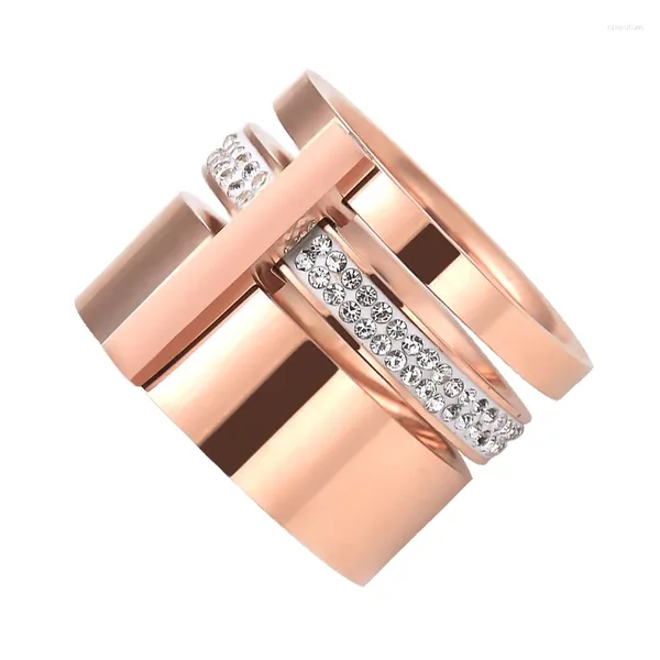 Joyas de moda de brazaletes para mujeres Men pareja Anillo de diseño al por mayor acero inoxidable anillos de boda de amistad accesorio