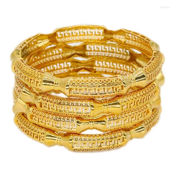 Bangle Fashion Lady Luxury Gold Color Bangles Ethiopian African Women Designer Dubai Bracelet Party Mariage Cadeaux bijoux