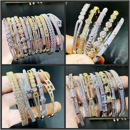 Bangle mode luxe armbanden voor vrouwen zirkon diamant liefde armband kristal sieraden feest geschenk groothandel drop deli dhgarden dhx84