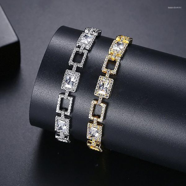 Brazalete de moda con cerradura de lujo para mujer, regalos de fiesta de boda, pulsera de invierno de cobre, joyería clásica para mujer