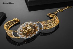 Bracelet mode luxe musulman Islam bijoux Bracelets arabe bracelet à breloques pour les femmes Vintage couleur or cadeau de mariage 4937552