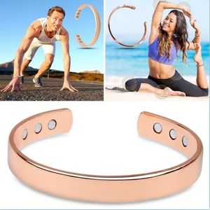 Bangle mode magnetische koperarmband genezing biologische behandeling artritis pijn verlicht charm unisex casual accessoires 235W