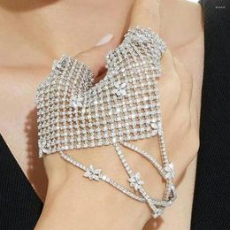 Bracelet mode maille zircone Bracelet femmes charme Femme Plam main mariage bijoux de mariée accessoires cadeaux de haute qualité