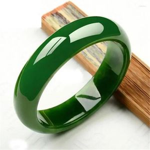 Bangle Fashion Natural Green Jade Jewelry Accessoires pour femmes cadeaux de jades véritables bracelets en pierre
